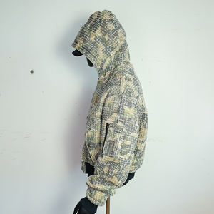 Giacche Bomber da <span class=keywords><strong>Uomo</strong></span> Invernali Camouflage Mimetiche Personalizzate in Cotone Vintage con Cappuccio, Imbottite, Trapuntate, Calde, con Doppia Cerniera e Stampa a Sublimazione - Product Image 4