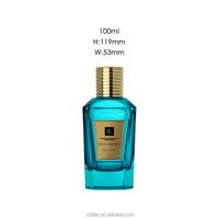 Flacons en verre vides de 100 ml de haute qualité pour parfum de luxe avec pulvérisateur, couleur personnalisée, étiquettes métalliques, emballage cosmétique