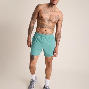 Pantalones Cortos de Running para Hombre 2 en 1 de Malla Negra con Forro de Fitness y Cintura Alta para Realce de Glúteos - Product Image 1