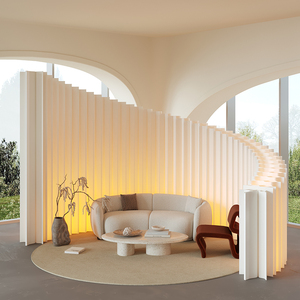 Divisor de Pared de Papel en Forma de Acordeón Ecológico para Exhibición Artística en Espacios - Product Image 3