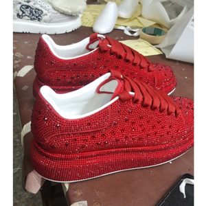 Mocasines Deportivos Casuales para Mujer, con Cordones, Parte Superior de Microfibra, Suela Gruesa de TPU, Diseño de Parches Multicolores en la Puntera - Product Image 4