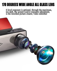 Caméra de tableau de bord 4K <span class=keywords><strong>avant</strong></span> et <span class=keywords><strong>arrière</strong></span> avec carte SD de 256 Go Caméra de tableau de bord WiFi <span class=keywords><strong>sans</strong></span> <span class=keywords><strong>fil</strong></span> pour voitures Écran 3.16 "Mini caméra de tableau de bord 24H Moniteur de stationnement - Product Image 2