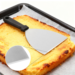 Spatola Triangolare Piatta con Bordo Inclinato in Acciaio Inox di Alta Qualità, Raschietto per Griglia, Utensile da Cucina - Product Image 4
