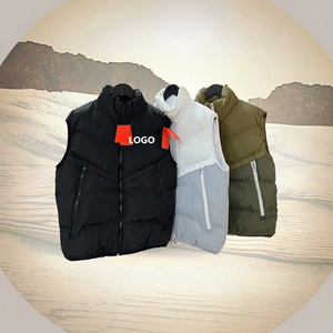 เสื้อกั๊กผ้าฝ้ายกันหนาวสำหรับผู้ชายเสื้อแจ็คเก็ตมีซิปด้านนอกน้ำหนักเบาออกแบบได้ตามต้องการ - Product Image 3