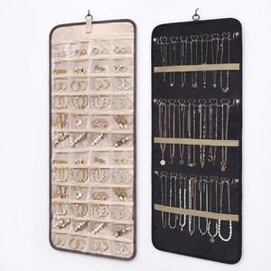 Rollo de Almacenamiento Colgante al por Mayor con Gancho Metálico, Bolsa de Almacenamiento de Pared de Doble Cara, Bolsa para Joyas - Product Image 1