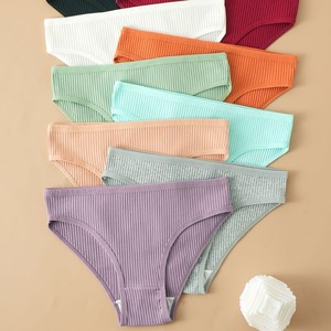 Slip da Donna in Cotone Tinta Unita a Vita Media, Invisibili, in Maglia, Taglie XS/S/M/L/<span class=keywords><strong>XL</strong></span> - Product Image 1