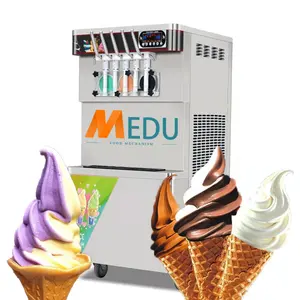 soft ice cream machine 3 flavors bql 818 commercial ice-cream maker automatic whippy vending machine r22 refrigerant