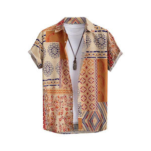 Camicie normali personalizzate e traspiranti Anti-rughe per vacanze Casual <span class=keywords><strong>camicia</strong></span> Casual per gli uomini <span class=keywords><strong>camicia</strong></span> corta con <span class=keywords><strong>Botton</strong></span> - Product Image 1