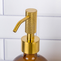 Distributeur de savon liquide moderne au design élégant et pompe à lotion en laiton durable pour la maison et les applications hôtelières