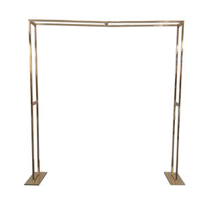 Scène de mariage en plein air mise en page Simulation soie fleur étagère accessoires de mariage écran en fer forgé carré Double pôle <span class=keywords><strong>portail</strong></span> arc - Product Image 5