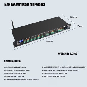 Ecualizador Digital EQ31SUB de 31 Bandas Sintonizador para Escenario Profesional Rendimiento con <span class=keywords><strong>Reducción</strong></span> de Ruido Procesamiento de Audio - Product Image 6