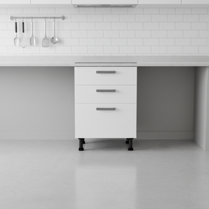 Armoire de <span class=keywords><strong>cuisine</strong></span> avec 2 tiroirs et 1 support complet pour casseroles, rangement pour <span class=keywords><strong>cuisine</strong></span>, blanc - Product Image 5