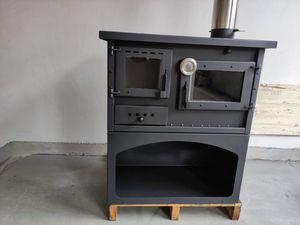 Estufa <span class=keywords><strong>de</strong></span> Cocina Portátil Moderna <span class=keywords><strong>de</strong></span> Acero <span class=keywords><strong>de</strong></span> Alta Eficiencia, Horno para Barbacoa Interior, Chimenea Independiente <span class=keywords><strong>de</strong></span> <span class=keywords><strong>Leña</strong></span>, Decorativa en Negro - Product Image 5