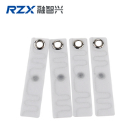 En stock pour expédition – Étiquette RFID textile UHF 860-960 MHz en lin blanc tissé pour le suivi des vêtements et des articles vestimentaires