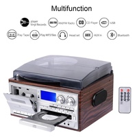 Penjualan Terbaik Pemutar Rekaman Vintage Multifungsi Retro All-In-One dengan Gramofon