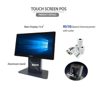 Terminal de Punto de Venta Todo en Uno Longfly X590 con Pantalla Táctil Capacitiva de 15.6 Pulgadas, Windows 10, Bluetooth 5.2/Wi-Fi 6, OEM/ODM