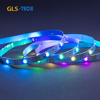 SMD5050 30 IC/m WS2812B RGBIC LED Strip 30Leds/m 5V 6W/m 10mm PCB Putih 1LED Dapat Dipotong Piksel yang Dapat Diatur untuk KTV Klub Bar Ruang Game