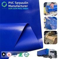 Bâche en PVC laminé tissé 610 g/m² ignifuge, imperméable et coupe-vent pour rideau latéral de camion – Vente en gros