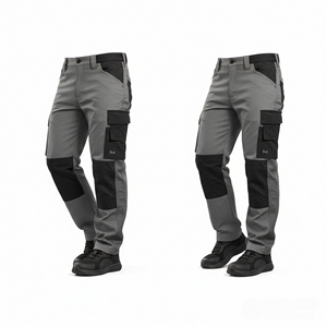 Pantalon de travail professionnel pour électricien, avec genouillères, anti-poussière, antistatique, pantalon cargo pour soudage, utilisation en extérieur, travaux de construction - Product Image 1
