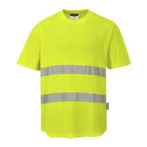 PORTWEST-Camiseta amarilla de alta visibilidad C394YERM Mesh Cotton Comfort-EAN 5036108251377 ROPA DE TRABAJO DE LA HI-VIS - Product Image 1
