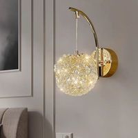 Lampu Kristal Kecil untuk Kamar Tidur, Lampu Gantung Mewah Bentuk Bola untuk Tangga, Lampu Meja Bar, Lampu Lorong, Lampu Meja Samping Tempat Tidur