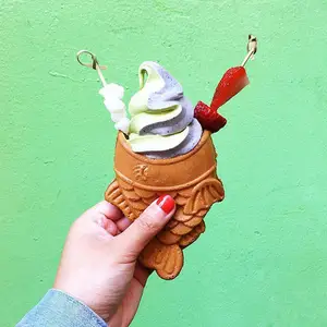 snack machine electric ice cream cone maker fish shape taiyaki machine for sale