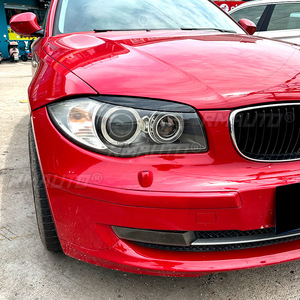 สีดำเงา/คาร์บอนลุค ไฟหน้ารถยนต์ สติ๊กเกอร์ติดคิ้วไฟหน้า สำหรับ BMW ซีรีส์ 1 E81 E82 E87 E88 ปี 2008-2013 - Product Image 5