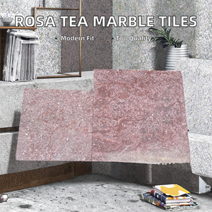 Stanadr Kwaliteit Rosa Thee Zwart Marmeren Tegels Platen Modern Design Gepolijst Natuurlijke Badkamer Vloer Beste Prijs Toonaangevende Bron - Product Image 3