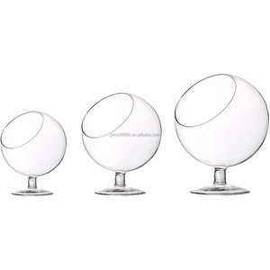 Slant Bowl <span class=keywords><strong>Terrarium</strong></span> Pflanzer <span class=keywords><strong>Terrarium</strong></span> Ball mit Ständer Klarglas Blumenvase DIY Sukkulenten Home Office Dekor Slant Cut <span class=keywords><strong>Orb</strong></span> - Product Image 1