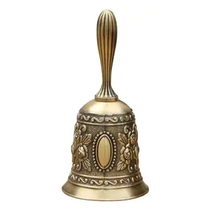 Ручной Колокольчик для медитации, ручной Колокольчик в ретро стиле, приносящий удачу, портативный тибетский буддийский сервис, латунный домашний декор ручной работы