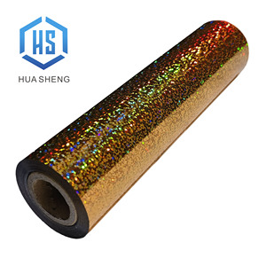 Muestra Gratuita de Lámina de Transferencia Térmica PET Holográfica Iridiscente Verde Metálico de 64cm X 120m, Reactiva al Tóner, para Grabado Láser - Product Image 5