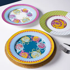 PITO Vaisselle de style de luxe d'Europe occidentale Assiettes plates 10.5 "HoReCa Servir Os Chine Céramique Dîner Vaisselle Assiette Plat