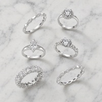 Bague en argent sterling 925 avec moissanite pour femme, fiançailles, éternité, solitaire, plaqué or 14 carats, plaqué rhodium, D VVS, bijoux de mariage