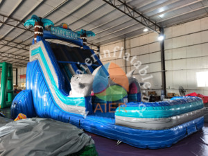 Vente en gros : Toboggan aquatique gonflable géant avec piscine, idéal pour la ville - Product Image 1