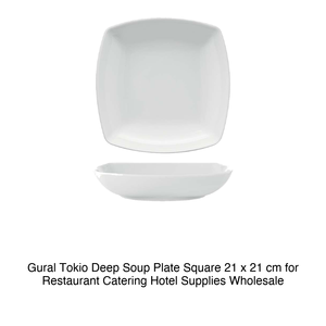 Plato Cuadrado para Sopa Gural Tokio, 21 x 21 cm, para Restaurantes, Servicios de Catering, Hoteles, Venta al por Mayor - Product Image 2