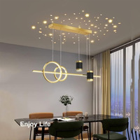 Lámpara de Suspensión Colgante con Proyector de Estrellas 70W 120V-220V Candelabro de Techo con Certificación CE para Comedor
