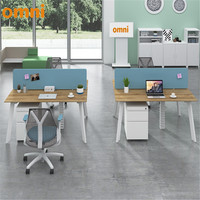 OMNI Table de bureau de travail à cadre métallique à vent simple pour petit ordinateur pour bureau à domicile