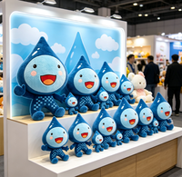 Peluche Mascotte Goutte d'Eau, Personnage de Dessin Animé Adorable, Poupée en Peluche pour Promotion de Marque, Vente en Gros