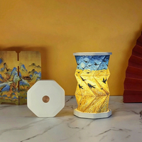 Lanternes en papier créatives portables personnalisées avec lumière LED rotative à intensité variable au toucher, mini veilleuse douillette, ensemble cadeau unique pour femmes