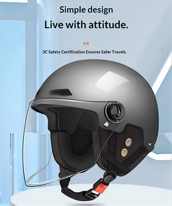 Casque demi-coque adulte toutes saisons en ABS+EPS avec visière transparente, certifié 3C, ventilation HD pour moto, <span class=keywords><strong>ski</strong></span>, équitation et cyclisme - Product Image 2