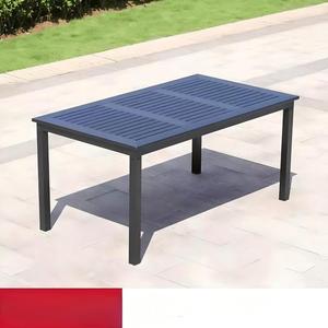Mesa de Comedor para Exteriores de Diseño Moderno, Personalizada, Impermeable, de Metal, Plástico y Madera, para Restaurantes, Muebles de Exterior, Venta al Por Mayor - Product Image 5