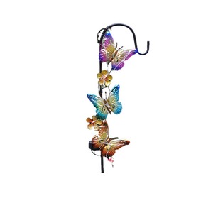 Lampe solaire LED papillon avec crochet en S, piquet de jardin pour décoration extérieure de cour, patio, pelouse et allée - Product Image 5