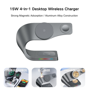 Chargeur sans fil magnétique 4-en-1, station de charge rapide 15W/25W avec ventilateur de refroidissement pour iPhone, <span class=keywords><strong>Apple</strong></span> Watch, <span class=keywords><strong>AirPods</strong></span> et appareils USB - Product Image 4