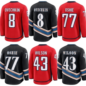 Jersey Hoki Amerika Bordir Grosir Washington Capitals 8 Alexander Ovechkin 77 TJ Oshie 43 Tom Wilson Seragam Hoki - Product Image 1