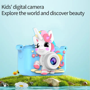 Nouvel appareil photo numérique pour enfants Unicorn 1080P, jouets, mignon cheval, cadeau d'anniversaire pour enfants, appareil photo avec jeu - Product Image 3
