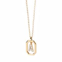 Collier pendentif lettre alphabet en argent sterling 925, bijoux et accessoires tendance pour femmes