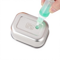 Boîte à lunch carrée hermétique en acier inoxydable 304 Yolecen, couvercle en silicone de qualité alimentaire, récipient de conservation des aliments pour adultes de 230 ml/720 ml