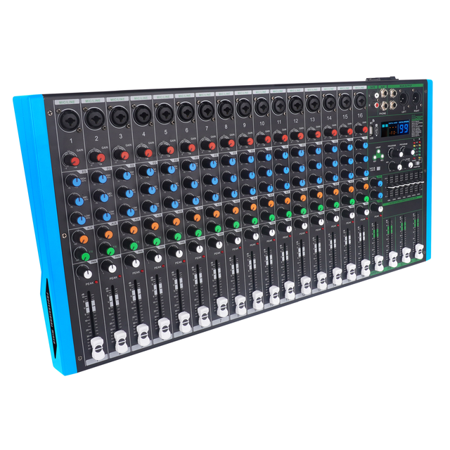 Dj Controller/audio Console Mixer 16-Channel Professional Audio Mixer USB/BT/MP3 Connection Mixer Sound System for Stage Show