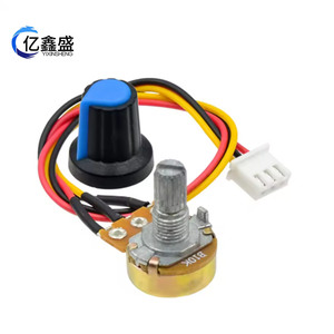 Potenciómetro Rotatorio WH148 B10K de Película de Carbono, 1 Canal, Cables con Conectores, Eje Moleteado, Conector XH2.54 de 3 Pines, Control Lineal - Product Image 2