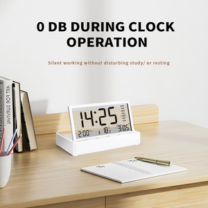 Pieghevole orologio digitale sveglia moderna Home Office comodino elettronico Desktop con data di temperatura calendario di settimana <span class=keywords><strong>Display</strong></span> <span class=keywords><strong>LCD</strong></span> - Product Image 5